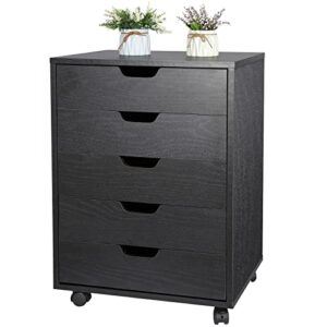 maxcbd nightstand bedside table drawer cabinet home office cabinet 5 drawer storage cabinet storage organization bedroom big storage space with 5 drawer storage tower dresser