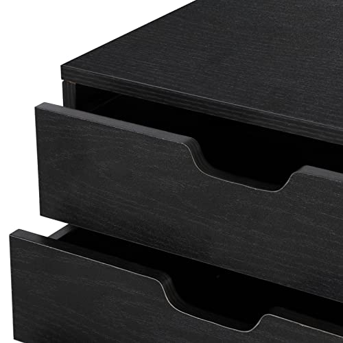MAXCBD Nightstand Bedside Table Drawer Cabinet Home Office Cabinet 5 Drawer Storage Cabinet Storage Organization Bedroom Big Storage Space with 5 Drawer Storage Tower Dresser