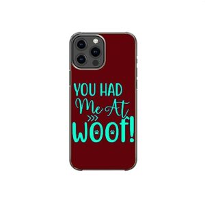 you had me at woof sweet funny pattern art design anti-fall and shockproof gift iphone case (iphone xr)