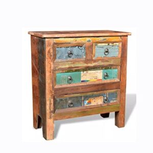 maxcbd nightstand bedside table drawer cabinet reclaimed cabinet solid wood with 4 drawers cabinet with 4 drawers offers you storage space storage tower dresser