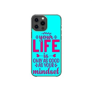 Your Life Is Only As Good As Your Mindset Positive Motivational Pattern Art Design Anti-Fall and Shockproof Gift iPhone case (iPhone XR)