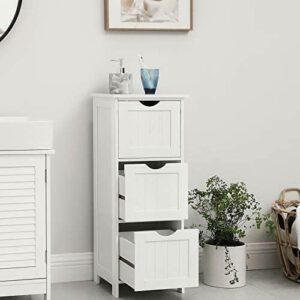 maxcbd nightstand bedside table drawer cabinet bathroom cabinet floor cabinet free-standing storage cabinet with 3 drawers storage tower dresser