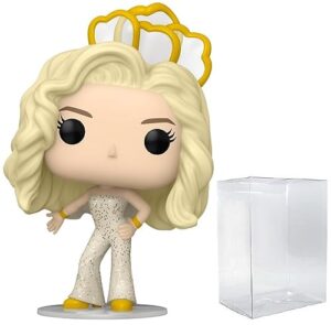 pop movies: barbie - gold disco barbie funko vinyl figure (bundled with compatible box protector case), multicolor, 3.75 inches
