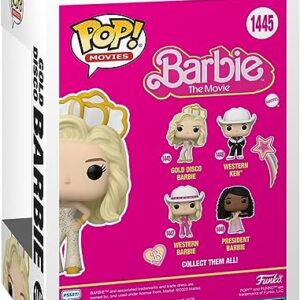 POP Movies: Barbie - Gold Disco Barbie Funko Vinyl Figure (Bundled with Compatible Box Protector Case), Multicolor, 3.75 inches