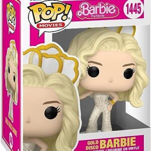 POP Movies: Barbie - Gold Disco Barbie Funko Vinyl Figure (Bundled with Compatible Box Protector Case), Multicolor, 3.75 inches