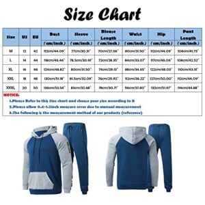 Willisos Mens Tracksuit 2 Piece Hoodie, Mens Hoodie Sweatsuit Sets Jogging Activewear Long Sleeve Athletic Suits Hoodies Sets