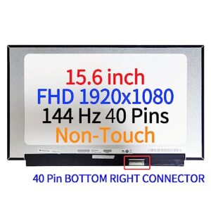 15.6" for NV156FHM-NY6 144Hz Screen Replacement LCD 40Pins FHD 1920(RGB)*1080 Display Panel Non-Touch