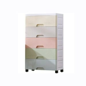 nightstand bedside table drawer cabinet macaron storage plastic cabinet with 5 drawers unit 19.29x11.81x32.68in storage cabinet modern and elegant look storage tower dresser