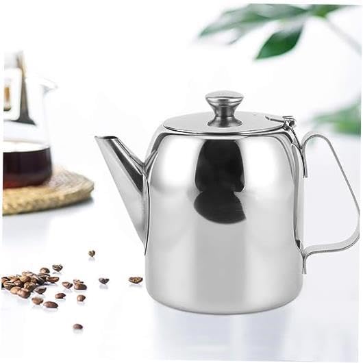 Premium Stainless Steel Tea Kettle - Grade Pot Durable Coffee Pot & with Short - Round Water Pot for Restaurants