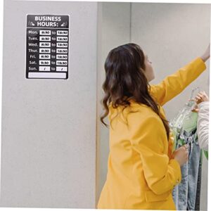 Ciieeo 2pcs business hours sign restaurants opening sign Hour Labels Adhesive Store Hours Signs For Business open sign open closed signage changeable hours sign letter supplies pvc office