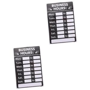 ciieeo 2pcs business hours sign restaurants opening sign hour labels adhesive store hours signs for business open sign open closed signage changeable hours sign letter supplies pvc office