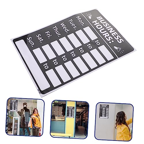 Ciieeo 2pcs business hours sign restaurants opening sign Hour Labels Adhesive Store Hours Signs For Business open sign open closed signage changeable hours sign letter supplies pvc office