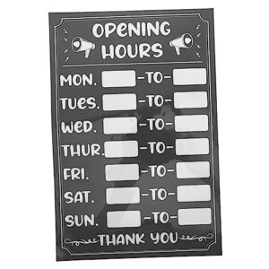 Ciieeo 2pcs business hours sign restaurants opening sign Hour Labels Adhesive Store Hours Signs For Business open sign open closed signage changeable hours sign letter supplies pvc office