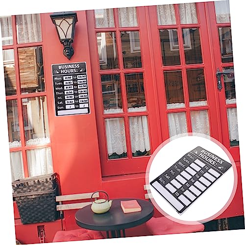 Ciieeo 2pcs business hours sign restaurants opening sign Hour Labels Adhesive Store Hours Signs For Business open sign open closed signage changeable hours sign letter supplies pvc office