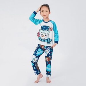 Halloween Matching Sets for Family Classic Letter Print Long Sleeve Raglan Tops + Pants Set Fall 2 Piece Set (Baby, I Blue, M)