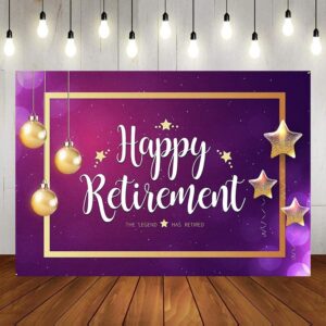 happy retirement royal blue gold glitter retire party photography backdrop background banner decoration poster party photo 210x150
