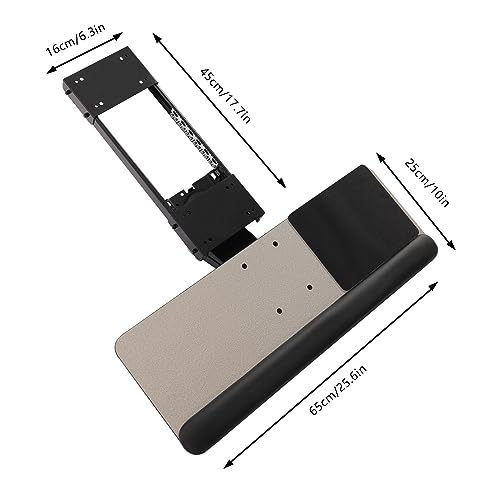 Adjustable Keyboard Tray Ergonomic Design Under Desk Mount Mouse Platform Tray