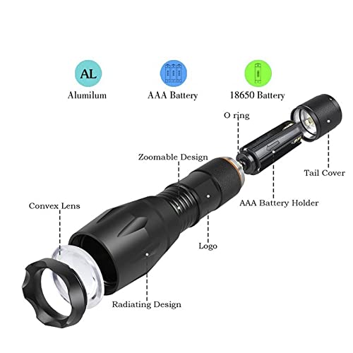 VATTEA Flashlights Flashlight Q5 Mini Torch Lanterna Tactical Flashlight Zoomable Waterproof Protable Outdoor Camping Bike Light