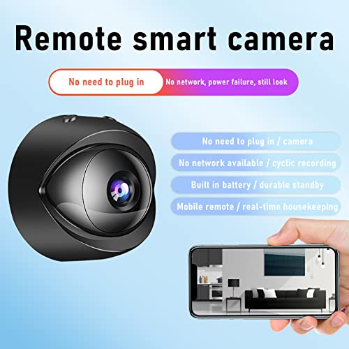 onlyliua Mini WiFi Camera, Built in Battery Wireless Hd 1080p Home Security Cameras with Smart Night Vision and Motion Detection, Support 2.4g WiFi