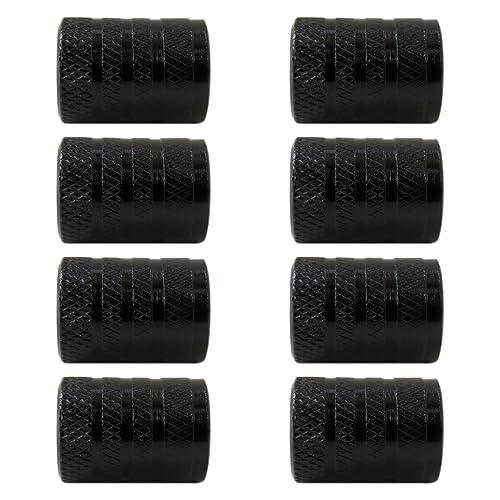 Pack of 8 Car Tire Stem Valve Caps Wheel Valve Covers Car Dustproof Waterproof Tire Cap Fit for Automobiles Motorcycles Trucks Bikes(Black) New