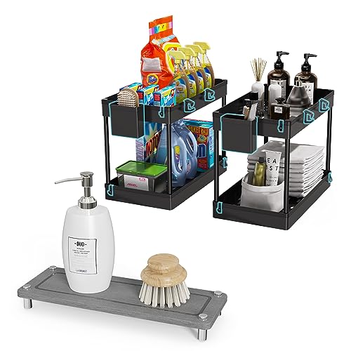 Johamoo Instant Dry Sink Organizer & Under Sink Organizer Set