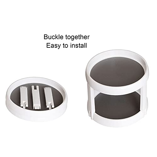 Lazy Susan Organizer,2 Tier Non Skid Spice Rack Turntable,360 Degree Rotating Seasoning Organizer,Easy to Install Turntable Organizer for Item Storage and Organization