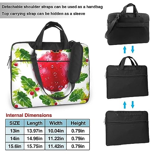 Red fruit Laptop Bag Men Women Computer Bag 15.6in Shoulder Messenger Bag Briefcase Business Work Bags Purse