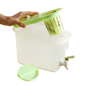 refrigerator cold water kettle, double filtration refrigerator cold water kettle silicone sealing with kitchen faucet (green)