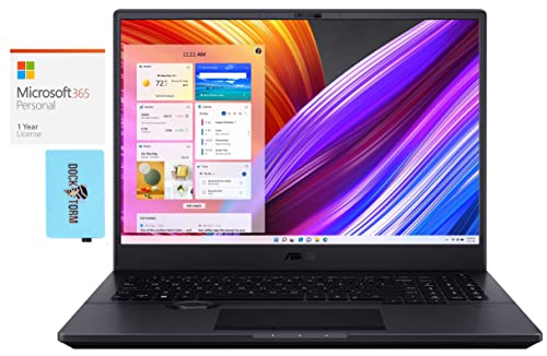 ASUS ProArt Studiobook H7600ZX Home & Business Laptop (Intel i7-12700H 14-Core, 64GB DDR5 4800MHz RAM, 2x4TB PCIe SSD RAID 0 (8TB), Win 11 Pro) with MS 365 Personal, Hub