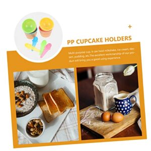 Healeved 20 Sets ice cream cup Ice Cream Sundae cup plastic ice cream dishes treat cups reusable dessert bowls plastic disposable cups Ice Cream Storage Bowls pp one body child