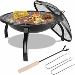 Grill Heater Grills Round Fire Pit Small Barbecue Stove Charcoal Grill Patio Camping Picnic Burner Outdoor Portable