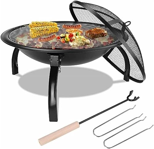 Grill Heater Grills Round Fire Pit Small Barbecue Stove Charcoal Grill Patio Camping Picnic Burner Outdoor Portable