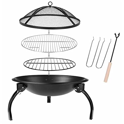 Grill Heater Grills Round Fire Pit Small Barbecue Stove Charcoal Grill Patio Camping Picnic Burner Outdoor Portable