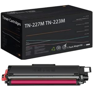 tn-227 tn-223 toner cartridge compatible for brother tn-227 tn-223 hl-l3210cw hl-l3230cdw hl-l3270cdw hl-l3290cdw mfc-l3710cw mfc-l3750cdw mfc-l3770cdw printers (1 pack magenta)