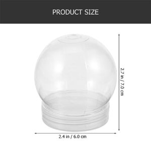 Unomor 15pcs DIY Snow Globe DIY Globe DIY Props DIY Water Globe Snow Globe kit Water Globes Prop Snow Globes for Girls Round Water Globe Empty Snow Globes DIY Supplies Ball Plastic