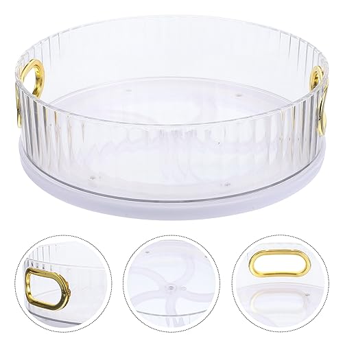 Luxshiny Perfume Tray Cosmetic Organizer Countertop Trinket Holders Sundries Organizer Small Skincare Organizer Rotating Cosmetic Organizer Makeup Tray to Rotate Storage The pet Crusher