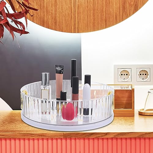 Luxshiny Perfume Tray Cosmetic Organizer Countertop Trinket Holders Sundries Organizer Small Skincare Organizer Rotating Cosmetic Organizer Makeup Tray to Rotate Storage The pet Crusher