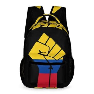funnystar colombia flag resist laptop backpack cute daypack for camping shopping traveling