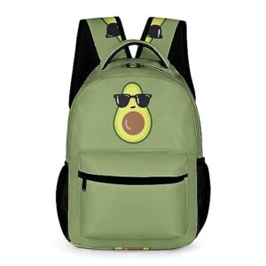 funnystar avocado with dark glasses laptop backpack cute daypack for camping shopping traveling