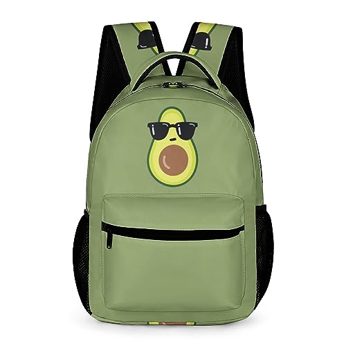 FunnyStar Avocado with Dark Glasses Laptop Backpack Cute Daypack for Camping Shopping Traveling