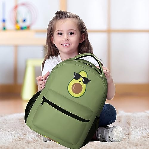 FunnyStar Avocado with Dark Glasses Laptop Backpack Cute Daypack for Camping Shopping Traveling