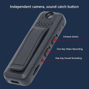 Hilitand Clip on HD Camera, Wearable Multifunctional Mobile Detection Camera with Built in Battery for Voice Recording Taking Photo