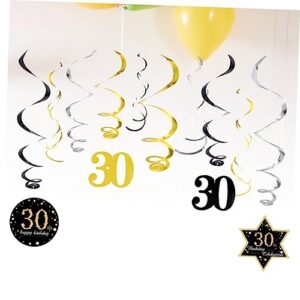 ERINGOGO Set Garland Decor Happy Birthday Gift Birthday Hanging Ornaments Birthday Spiral Whirls 30th Birthday Spiral Party Hanging Decorations Hanging Swirls Birthday Party Decorations