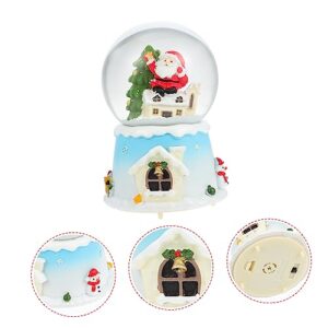 IMIKEYA Xmas Snow Globe 1pc Crystal Ball Music Box Desk Globe Dinner Table Decor Vintage Snow Globes Resin Luminous Snow Globe Xmas Crystal Ball Decor Fairy Snow Globe