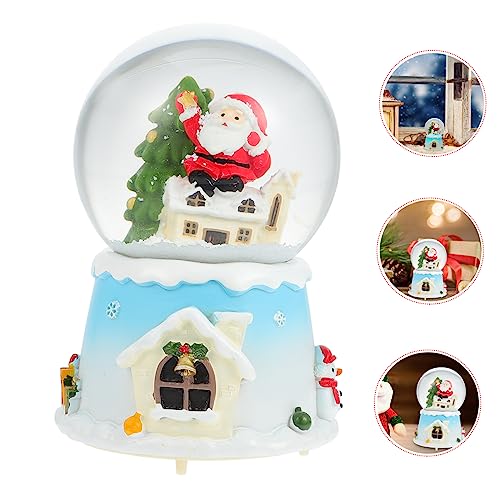 IMIKEYA Xmas Snow Globe 1pc Crystal Ball Music Box Desk Globe Dinner Table Decor Vintage Snow Globes Resin Luminous Snow Globe Xmas Crystal Ball Decor Fairy Snow Globe