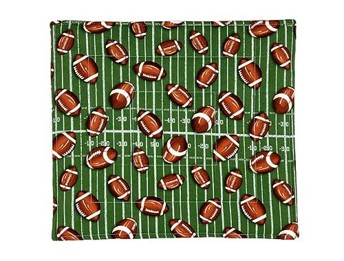 Footballs on Field Casserole Dish Hot Pad