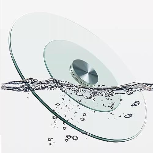 DOUKI Tempered Glass Rotating Tray Large Lazy Susan Turntable For Dining Table 39inch Swivel Tabletop Serving Plate With Swivel Assist System (Color : Clear, Size : 85cm(33inch))