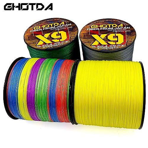 500M Carp Fishing Line 9/12Strands for Saltwater Freshwater Fishing High Smooth and Reduce Wear 20-120lb