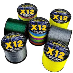 500M Carp Fishing Line 9/12Strands for Saltwater Freshwater Fishing High Smooth and Reduce Wear 20-120lb