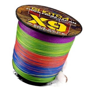 9 strands braided pe super strong for lake sea 500m 100% multifilament wire woven thread round line fishing line